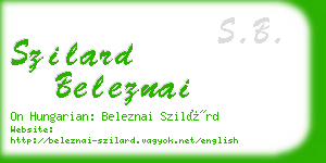 szilard beleznai business card